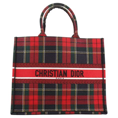 dior black checkerd tote|christian Dior canvas tote.